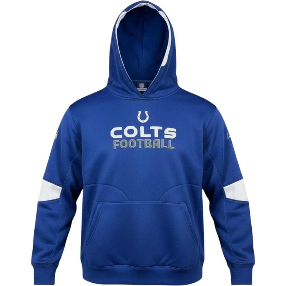 Reebok Indianapolis Colts Hoodie Mens XL Blue NFL Authentic Sideline Fleece